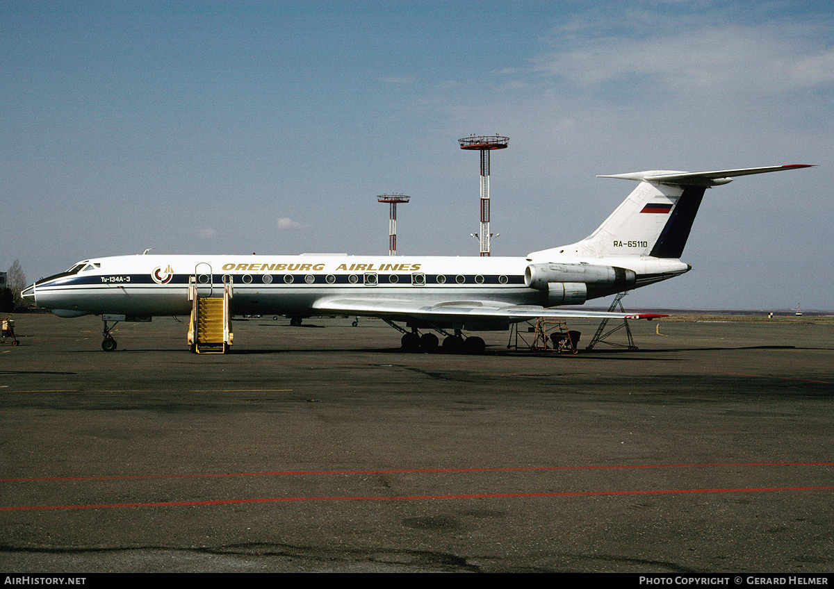 Aircraft Photo of RA-65110 | Tupolev Tu-134A-3 | Orenburg Airlines | AirHistory.net #330384