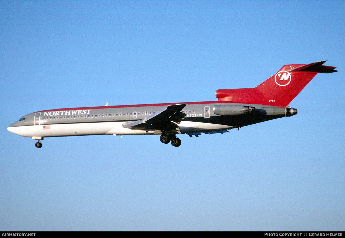 Aircraft Photo of N722RW | Boeing 727-2M7/Adv | Northwest Airlines | AirHistory.net #330423