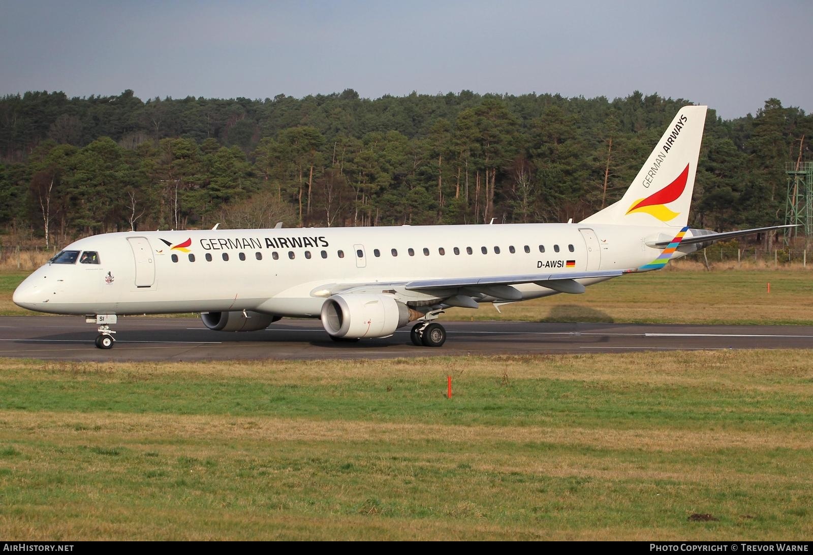 Aircraft Photo of D-AWSI | Embraer 190LR (ERJ-190-100LR) | German Airways | AirHistory.net #330436