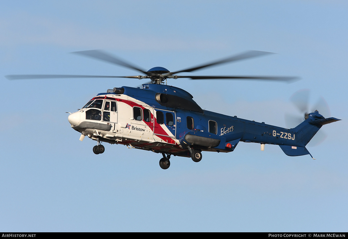 Aircraft Photo of G-ZZSJ | Eurocopter EC-225LP Super Puma Mk2+ | Bristow Helicopters | AirHistory.net #330447