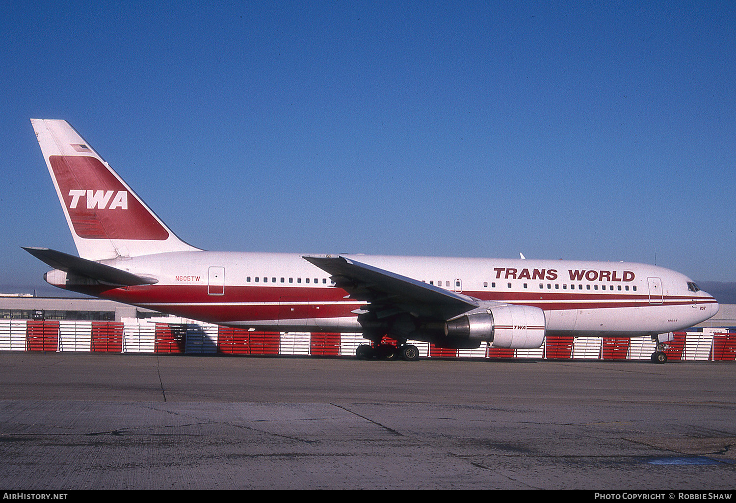 Aircraft Photo of N605TW | Boeing 767-231(ER) | Trans World Airlines - TWA | AirHistory.net #330514