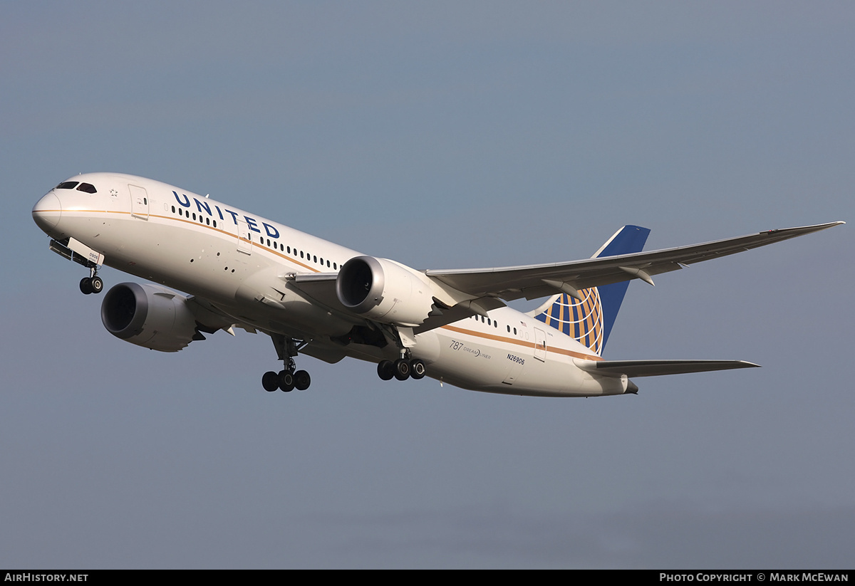 Aircraft Photo of N26906 | Boeing 787-8 Dreamliner | United Airlines | AirHistory.net #330577