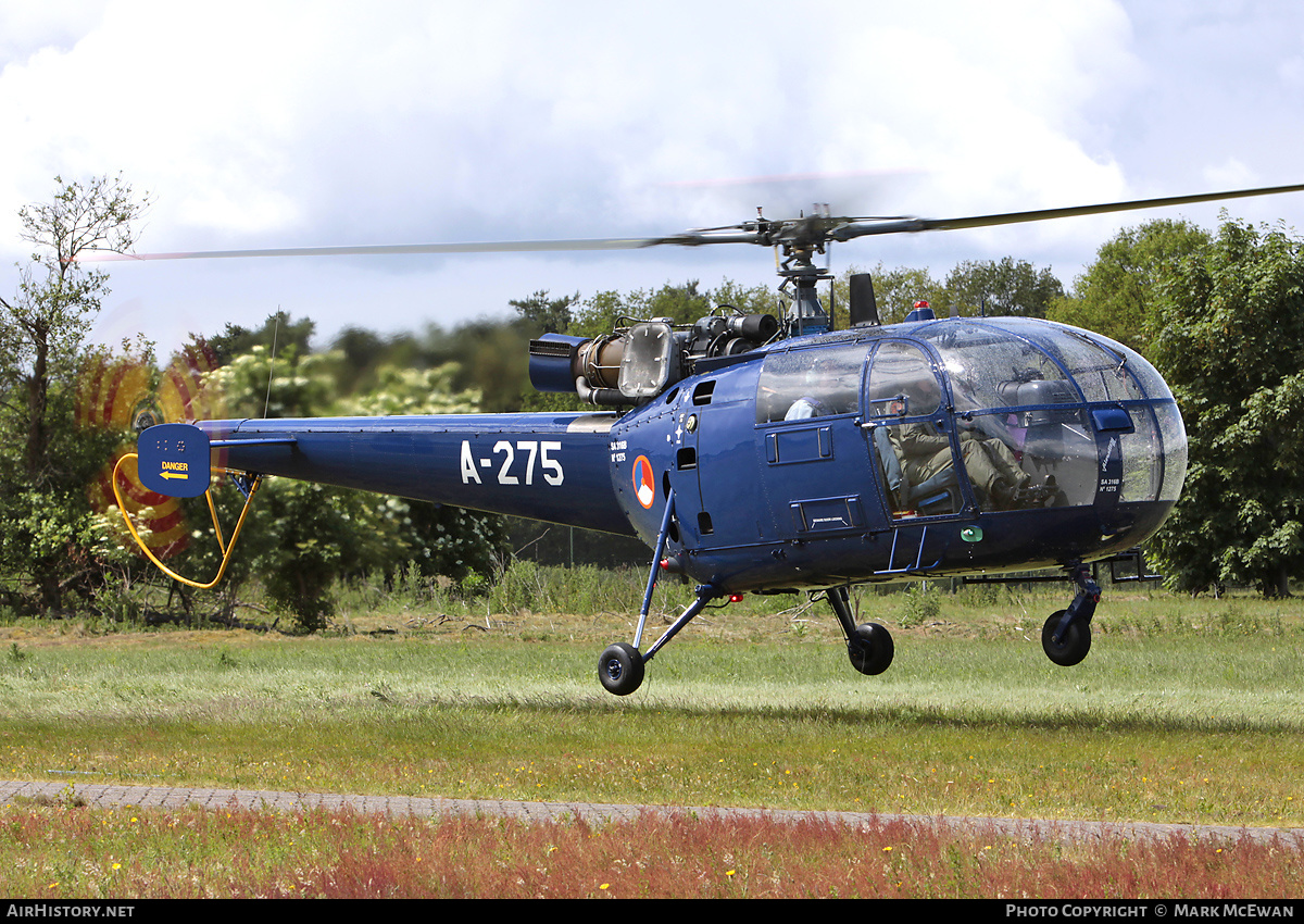 Aircraft Photo of A-275 | Sud SA-316B Alouette III | Netherlands - Air Force | AirHistory.net #330640