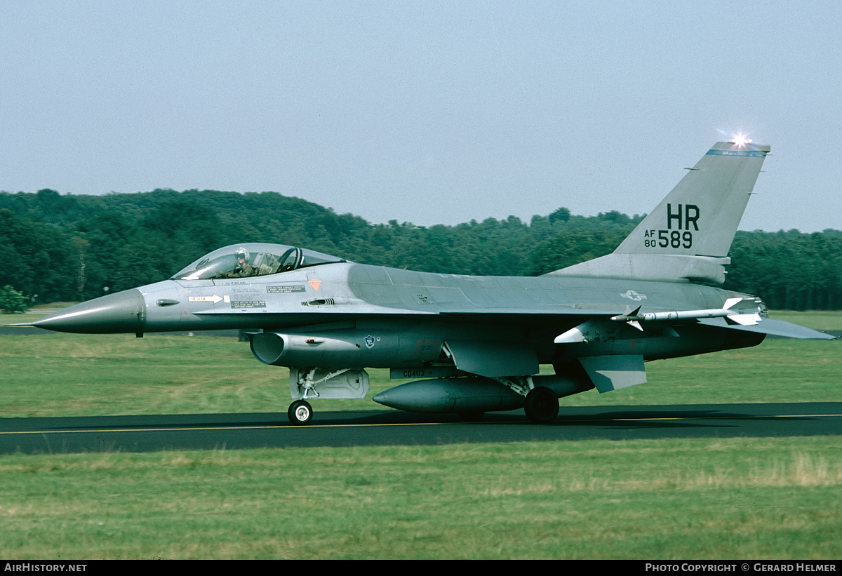 Aircraft Photo of 80-0589 / AF80-589 | General Dynamics F-16A Fighting Falcon | USA - Air Force | AirHistory.net #330705