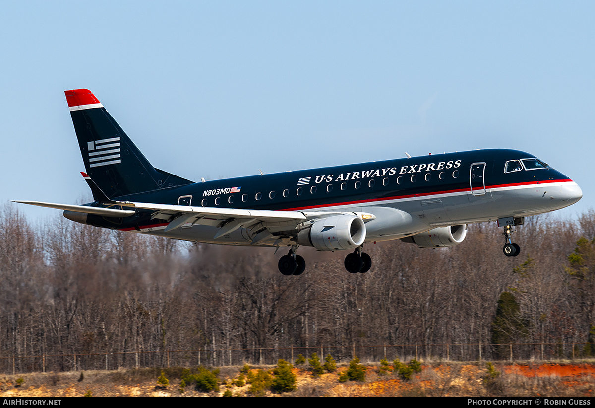 Aircraft Photo of N803MD | Embraer 170SU (ERJ-170-100SU) | US Airways Express | AirHistory.net #330747
