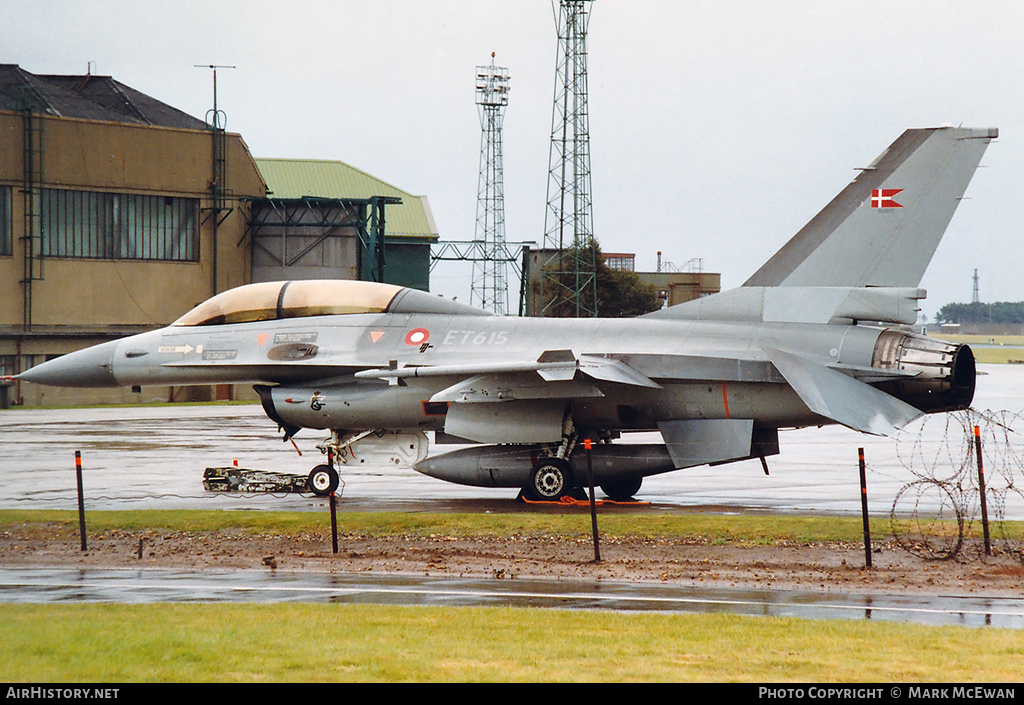 Aircraft Photo of ET-615 | General Dynamics F-16B Fighting Falcon | Denmark - Air Force | AirHistory.net #330769