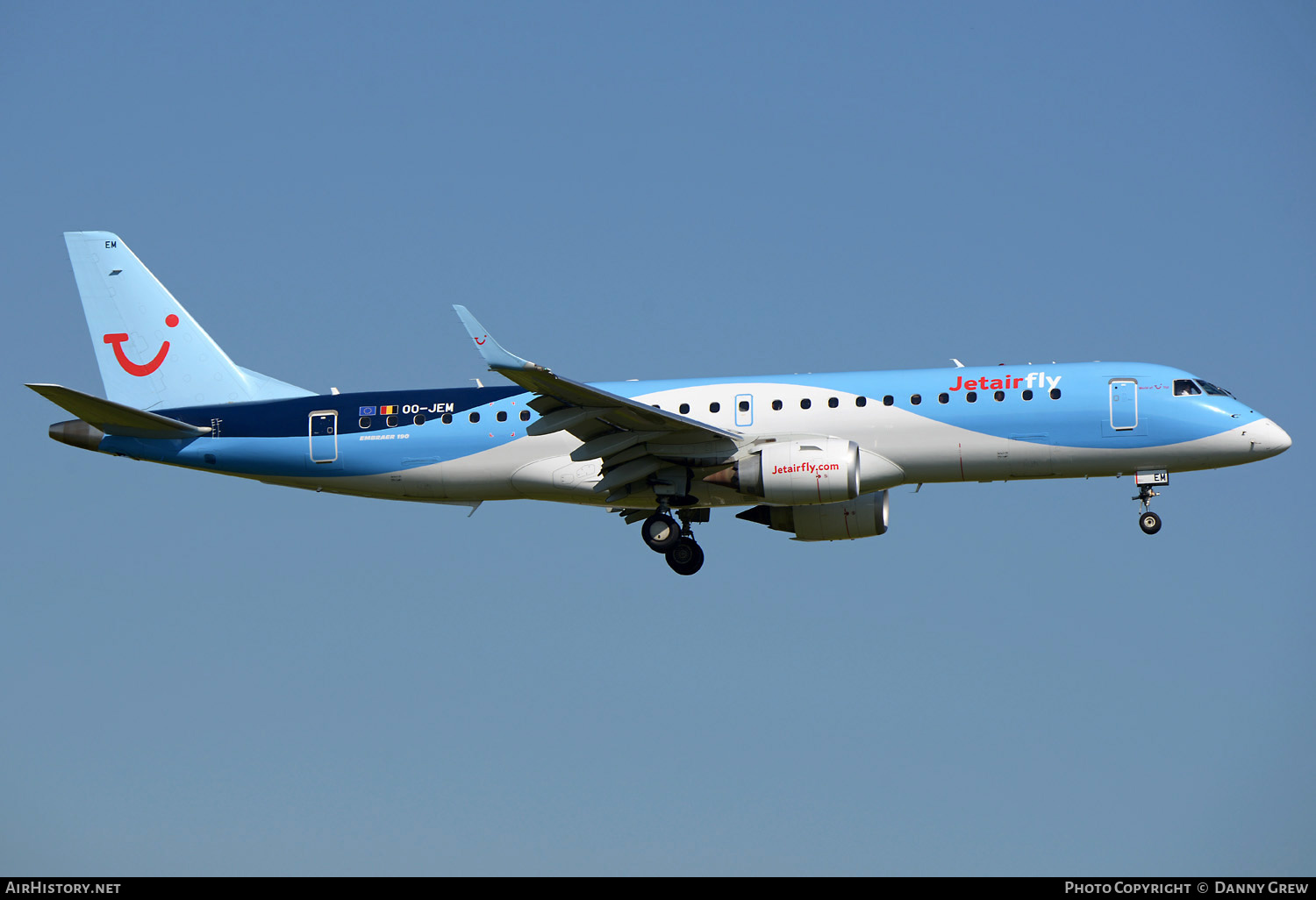 Aircraft Photo of OO-JEM | Embraer 190STD (ERJ-190-100STD) | Jetairfly | AirHistory.net #331067