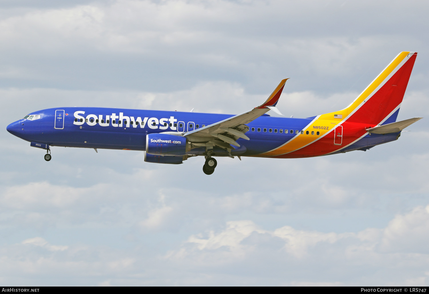 Aircraft Photo of N8502Z | Boeing 737-800 | Southwest Airlines | AirHistory.net #331159