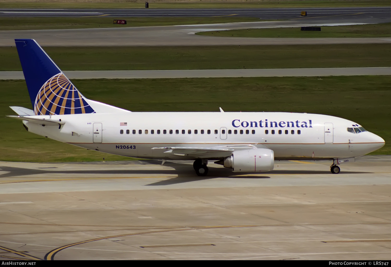 Aircraft Photo of N20643 | Boeing 737-524 | Continental Airlines | AirHistory.net #331491