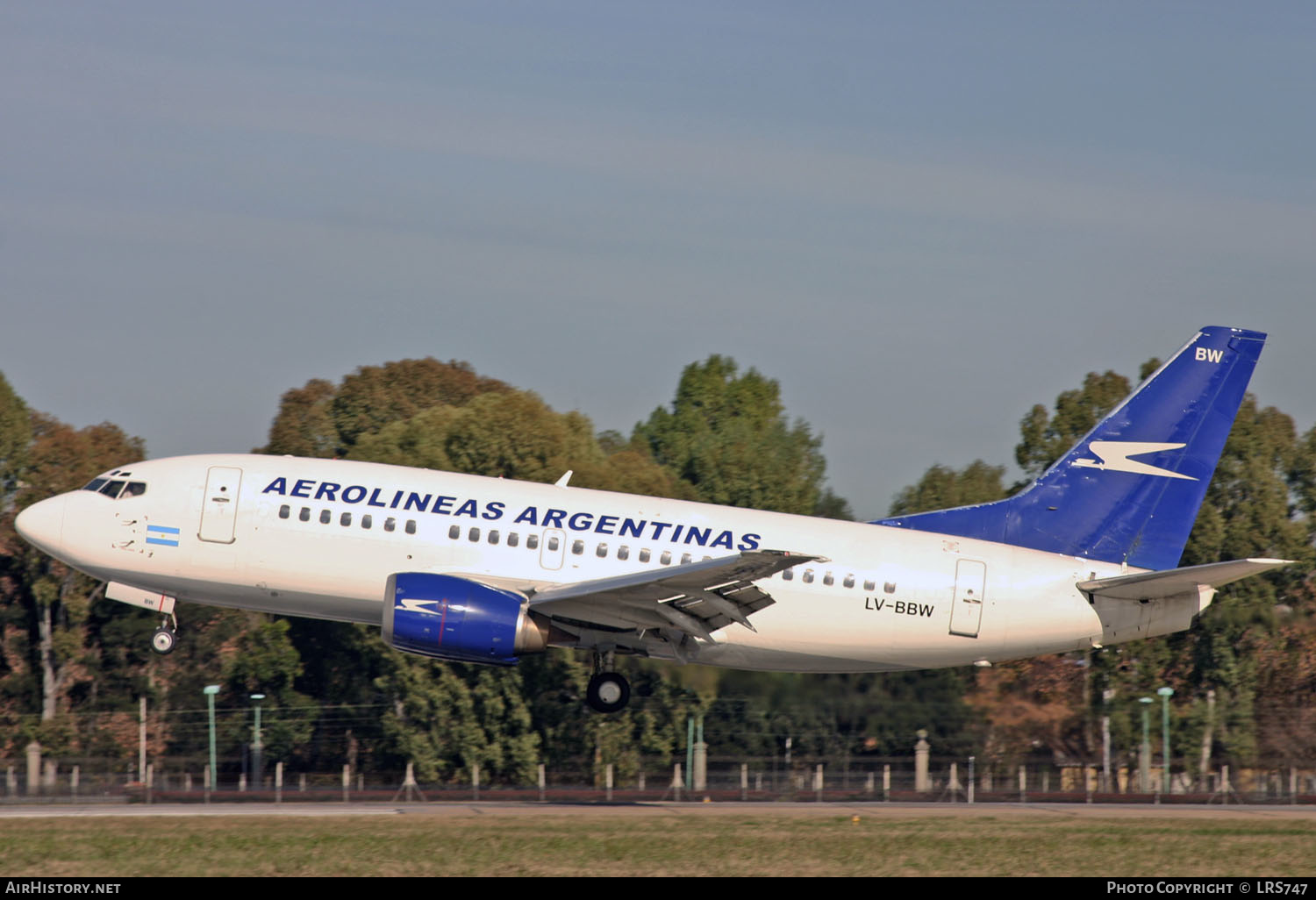 Aircraft Photo of LV-BBW | Boeing 737-5Y0 | Aerolíneas Argentinas | AirHistory.net #331588