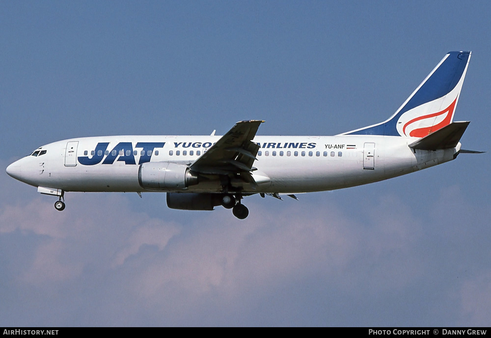 Aircraft Photo of YU-ANF | Boeing 737-3H9 | JAT Yugoslav Airlines - Jugoslovenski Aerotransport | AirHistory.net #331620