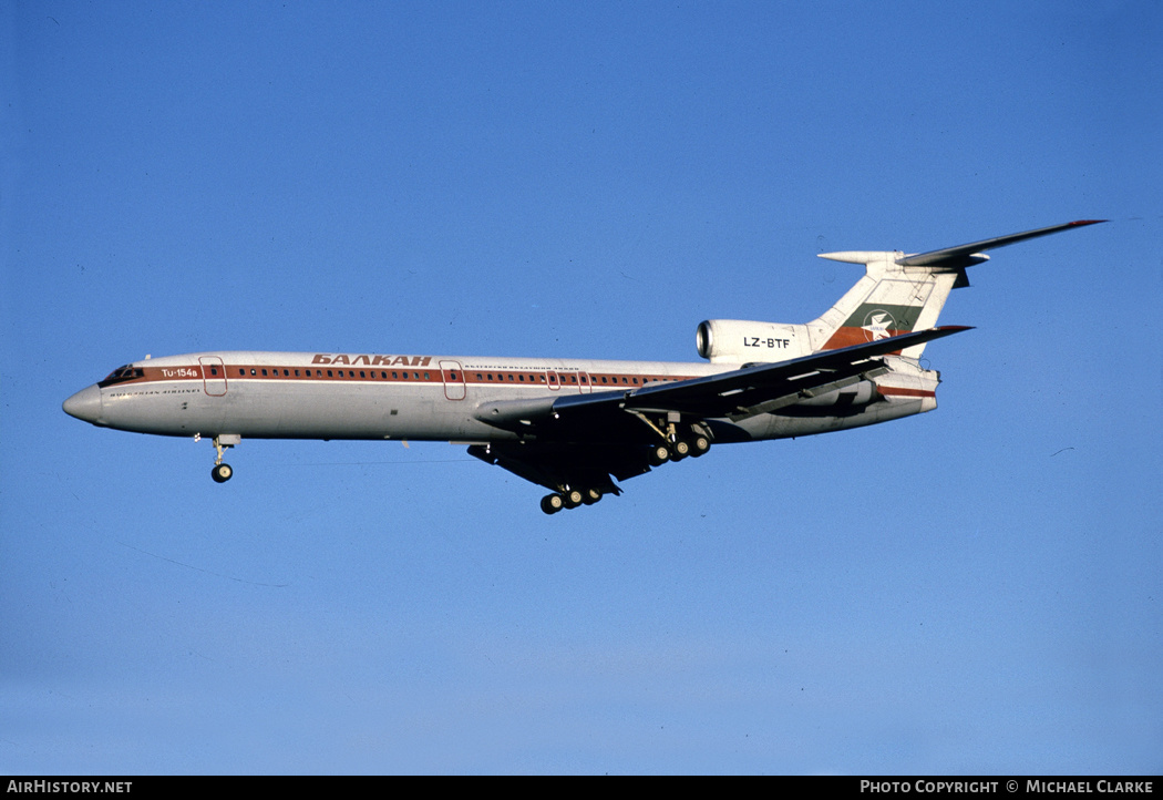 Aircraft Photo of LZ-BTF | Tupolev Tu-154A | Balkan - Bulgarian Airlines | AirHistory.net #331770