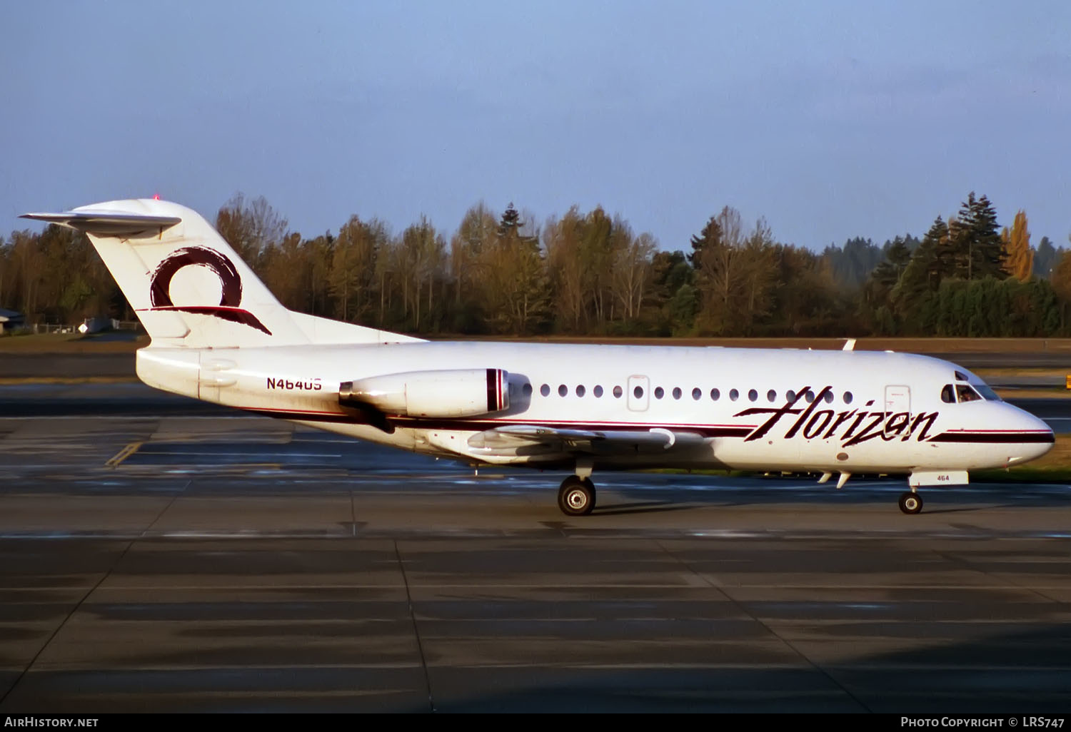 Aircraft Photo of N464US | Fokker F28-1000 Fellowship | Horizon Air | AirHistory.net #331806