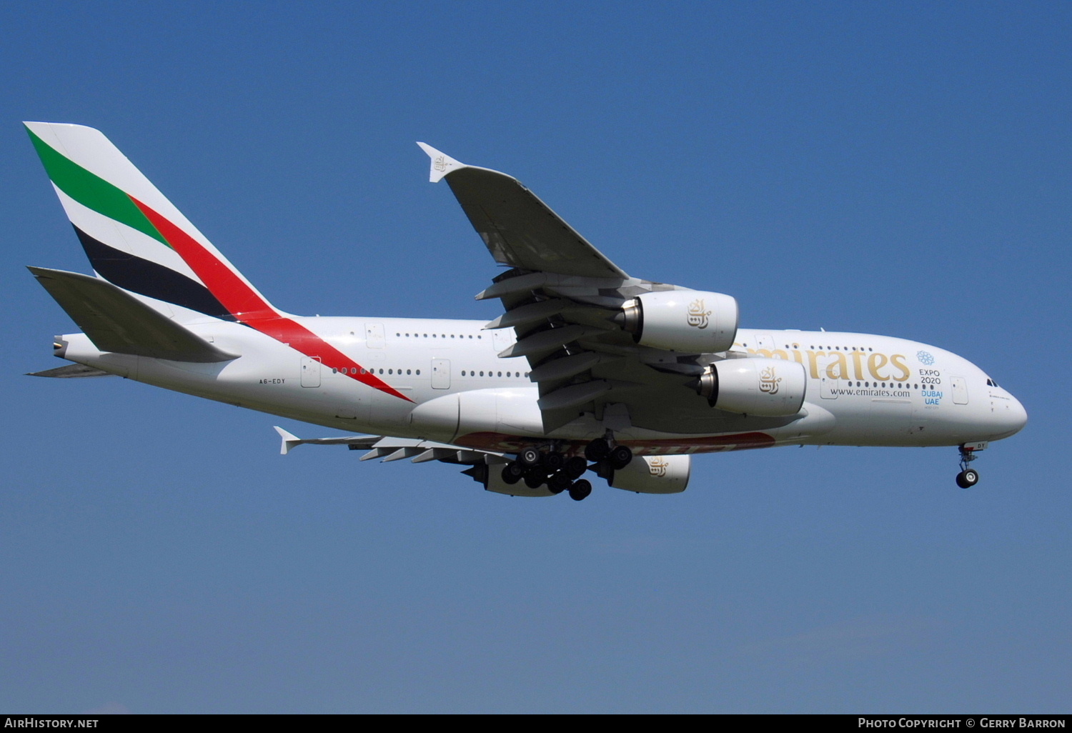 Aircraft Photo of A6-EDY | Airbus A380-861 | Emirates | AirHistory.net #331986