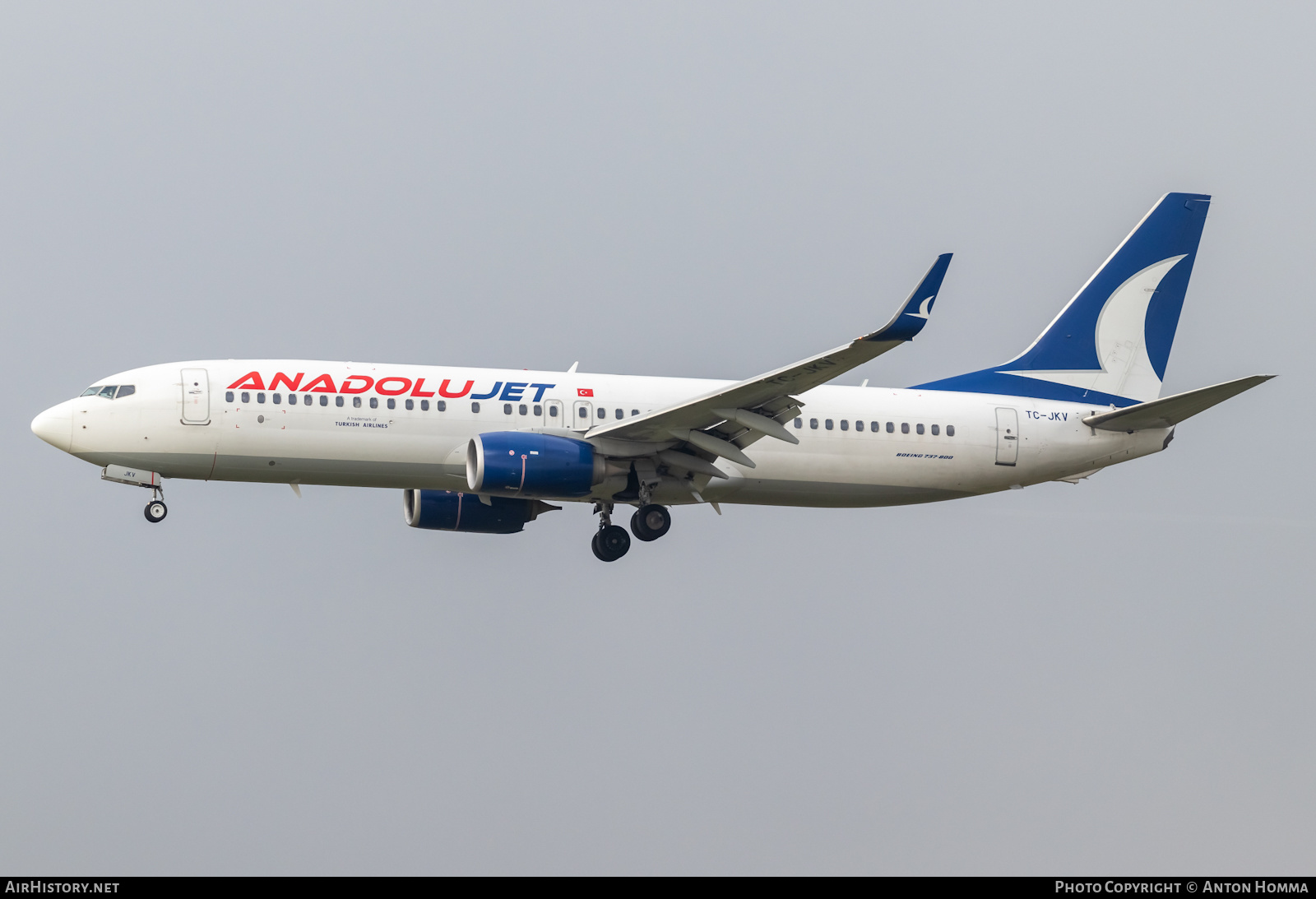 Aircraft Photo of TC-JKV | Boeing 737-8Q8 | AnadoluJet | AirHistory.net #332137