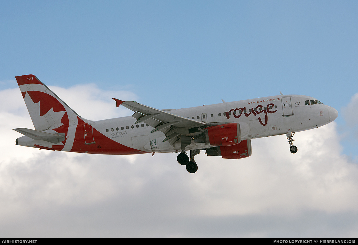 Aircraft Photo of C-FZUG | Airbus A319-114 | Air Canada Rouge | AirHistory.net #332242