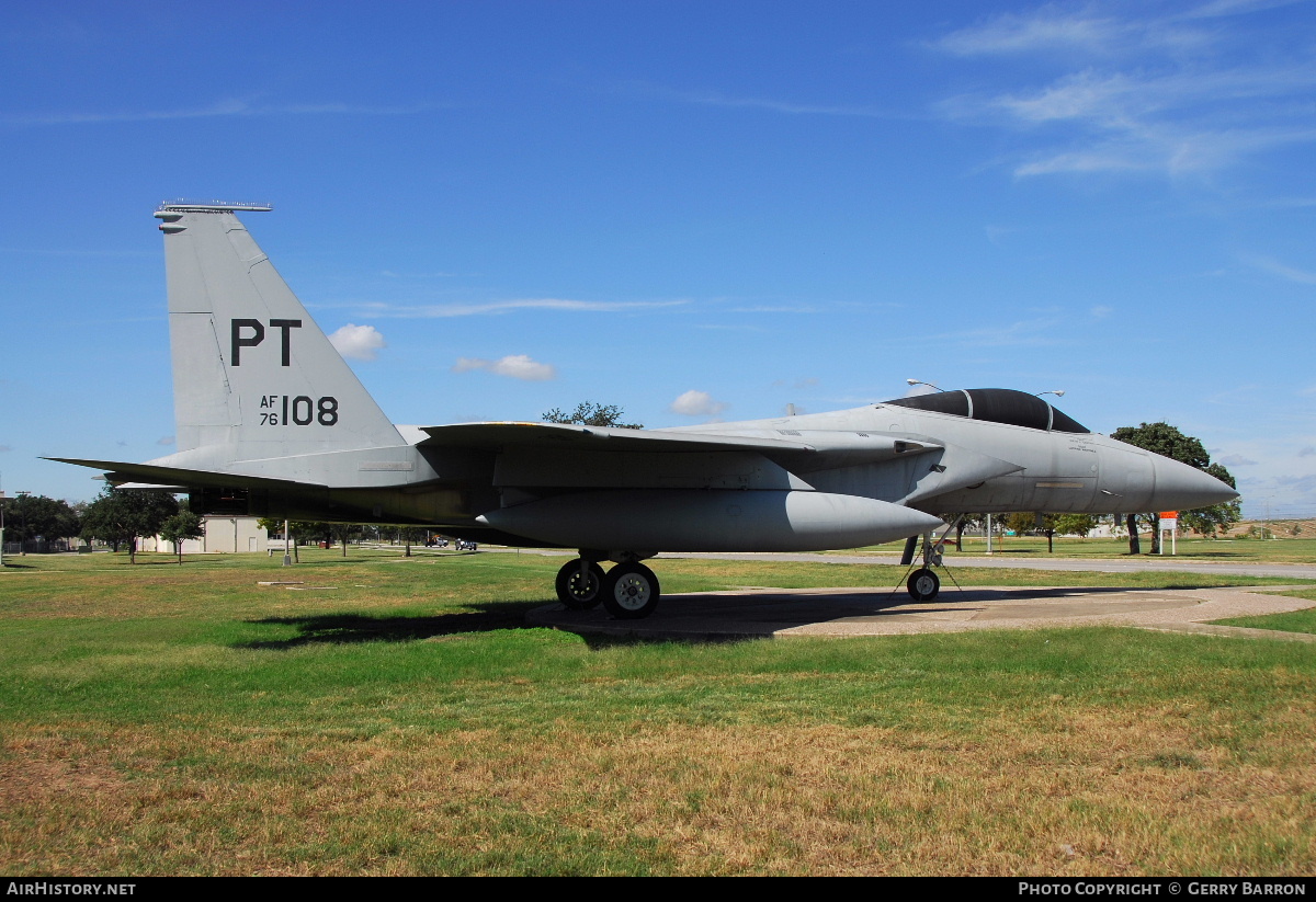 Aircraft Photo of 76-0108 / AF76-108 | McDonnell Douglas F-15A Eagle | USA - Air Force | AirHistory.net #332320