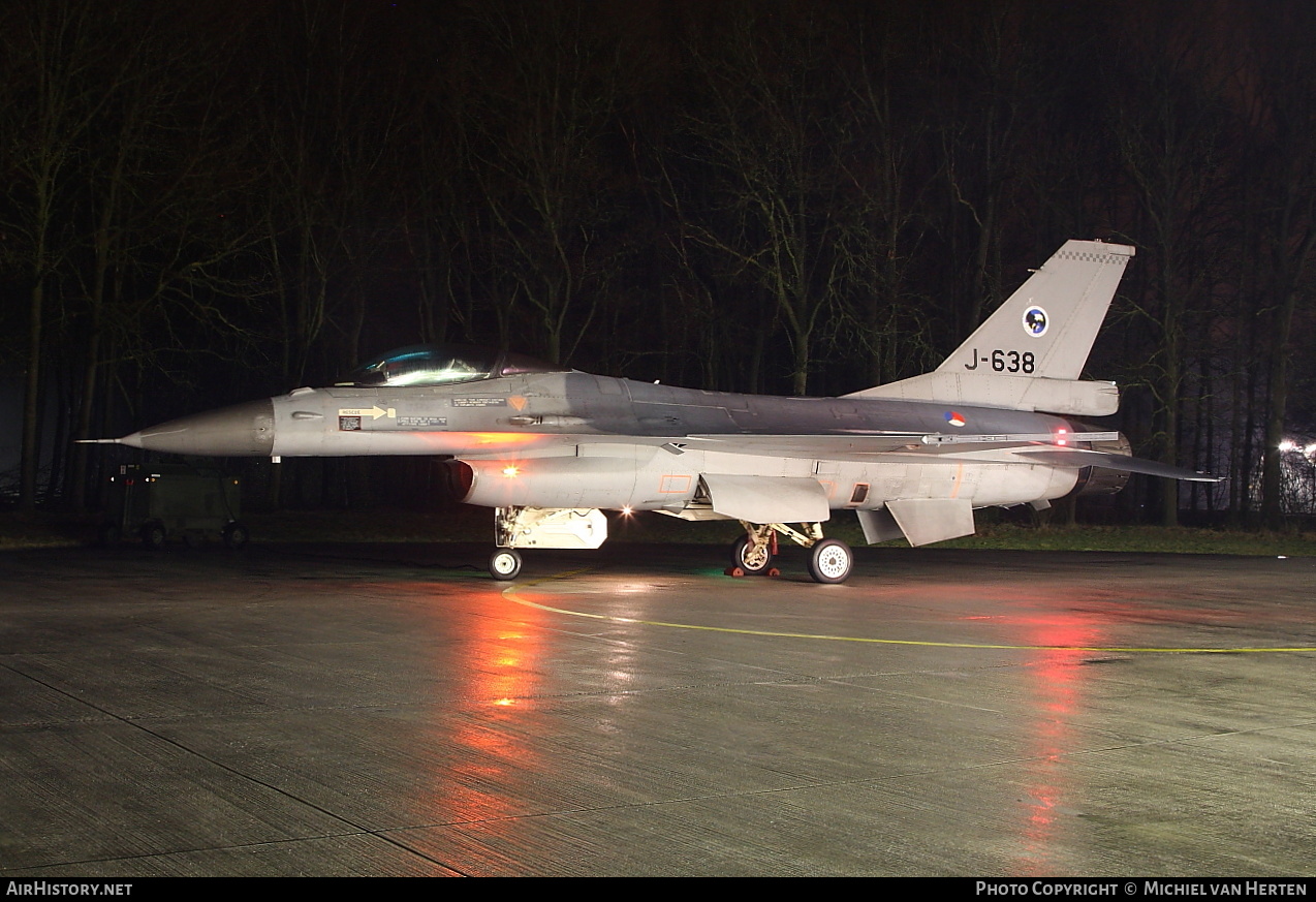 Aircraft Photo of J-638 | General Dynamics F-16AM Fighting Falcon | Netherlands - Air Force | AirHistory.net #332324