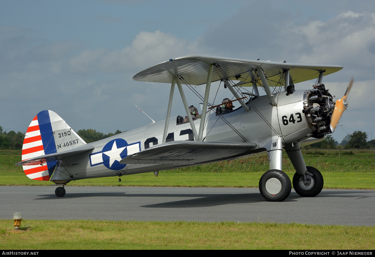 Aircraft Photo of N46557 / 41-25643 | Boeing PT-17 Kaydet (A75N1) | USA - Air Force | AirHistory.net #332369