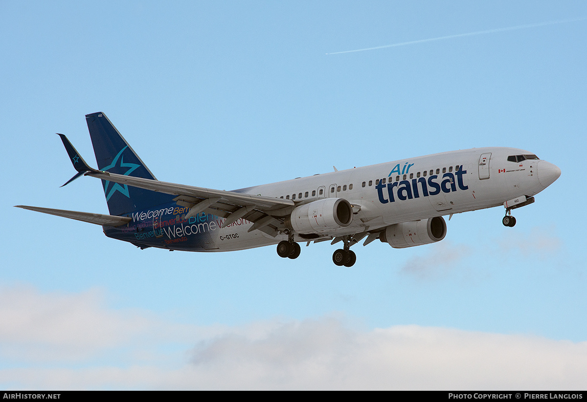 Aircraft Photo of C-GTQC | Boeing 737-8Q8 | Air Transat | AirHistory.net #332381