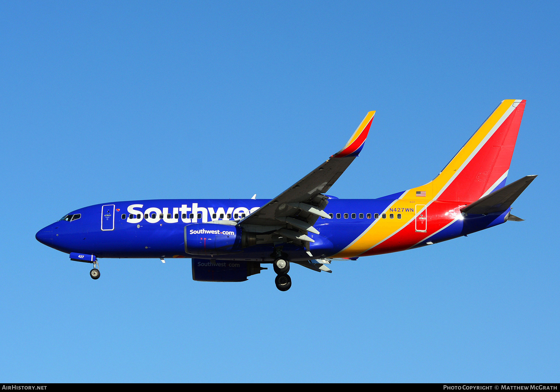 Aircraft Photo of N427WN | Boeing 737-7H4 | Southwest Airlines | AirHistory.net #332430