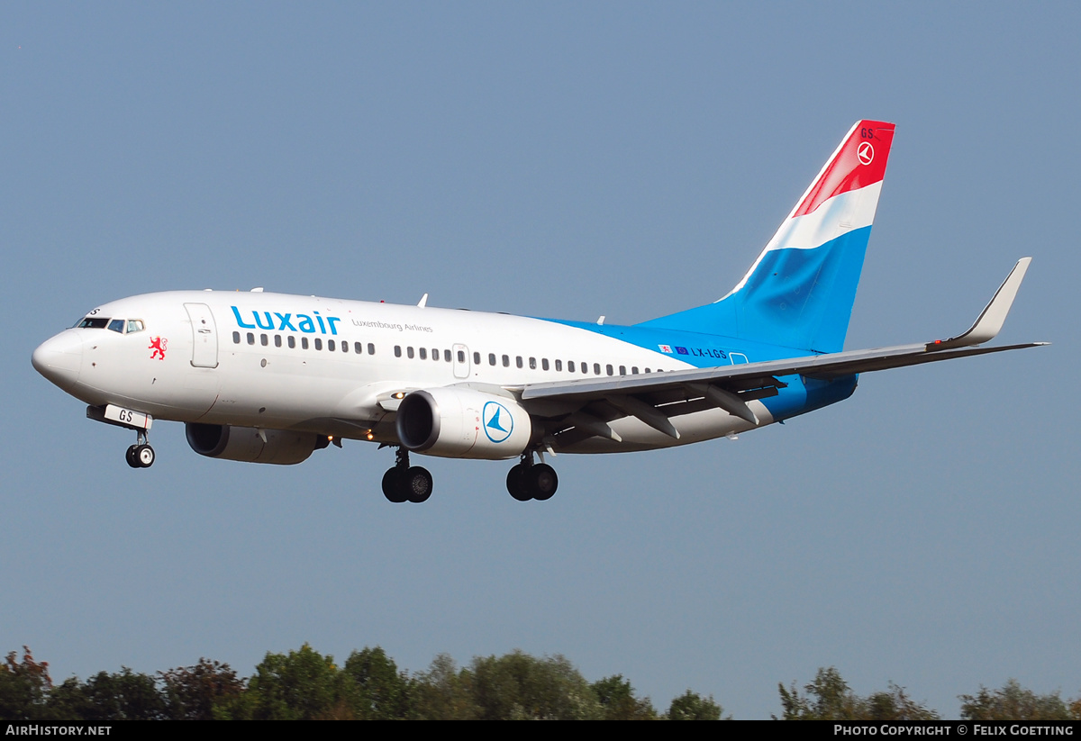 Aircraft Photo of LX-LGS | Boeing 737-7C9 | Luxair | AirHistory.net #332675