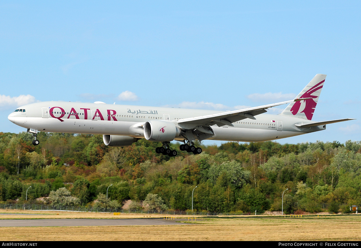 Aircraft Photo of A7-BAP | Boeing 777-3DZ/ER | Qatar Airways | AirHistory.net #332733