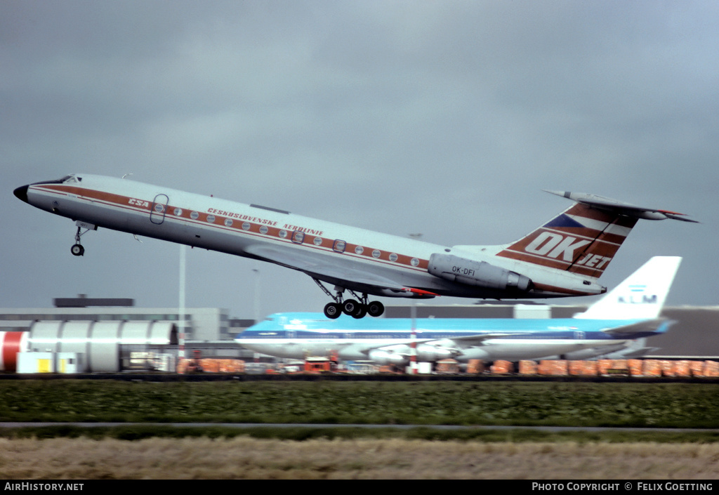 Aircraft Photo of OK-DFI | Tupolev Tu-134A | ČSA - Československé Aerolinie - Czechoslovak Airlines | AirHistory.net #333086