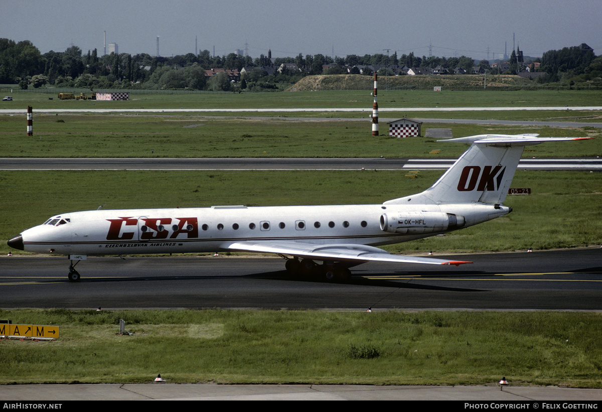 Aircraft Photo of OK-HFL | Tupolev Tu-134A | ČSA - Československé Aerolinie - Czechoslovak Airlines | AirHistory.net #333098