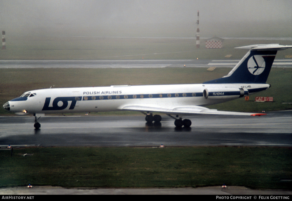 Aircraft Photo of SP-LHB | Tupolev Tu-134A | LOT Polish Airlines - Polskie Linie Lotnicze | AirHistory.net #333112