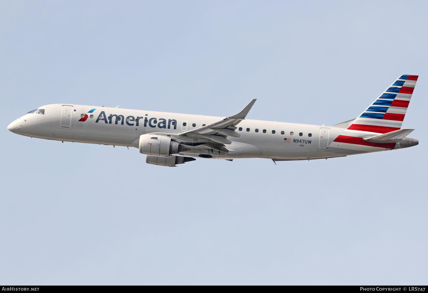 Aircraft Photo of N947UW | Embraer 190AR (ERJ-190-100IGW) | American Airlines | AirHistory.net #333120