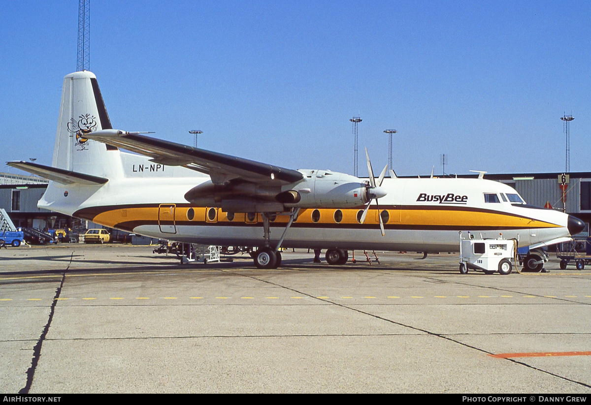 Aircraft Photo of LN-NPI | Fokker F27-100 Friendship | Busy Bee of Norway | AirHistory.net #333132