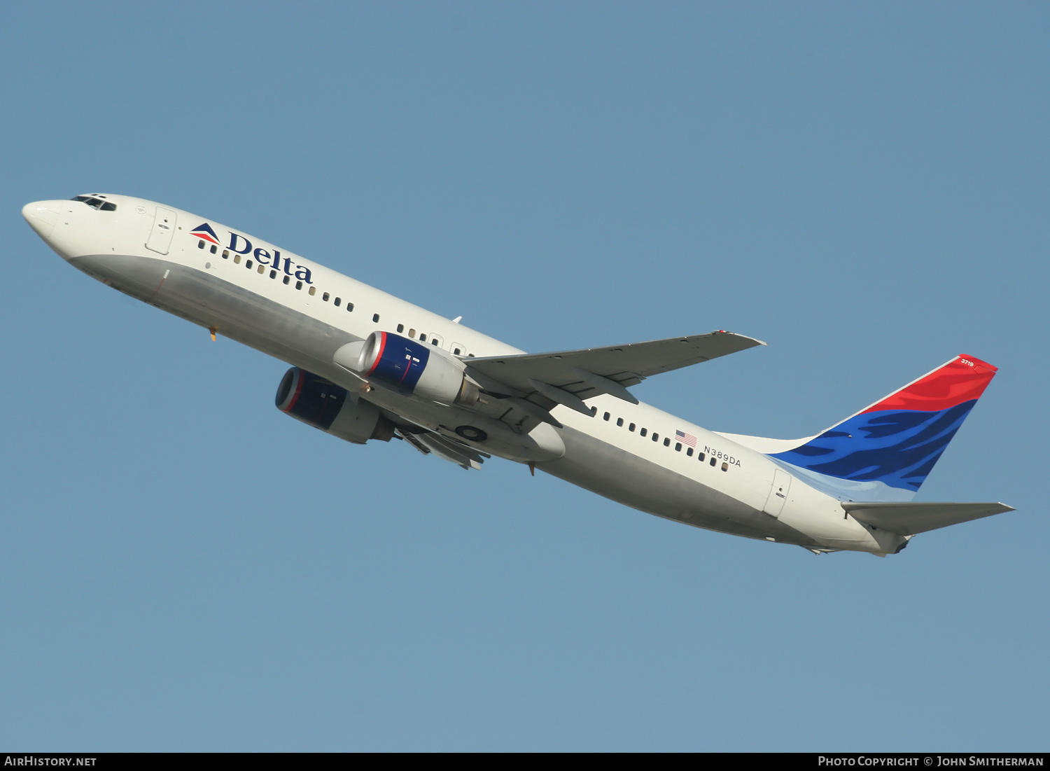 Aircraft Photo of N389DA | Boeing 737-832 | Delta Air Lines | AirHistory.net #333188