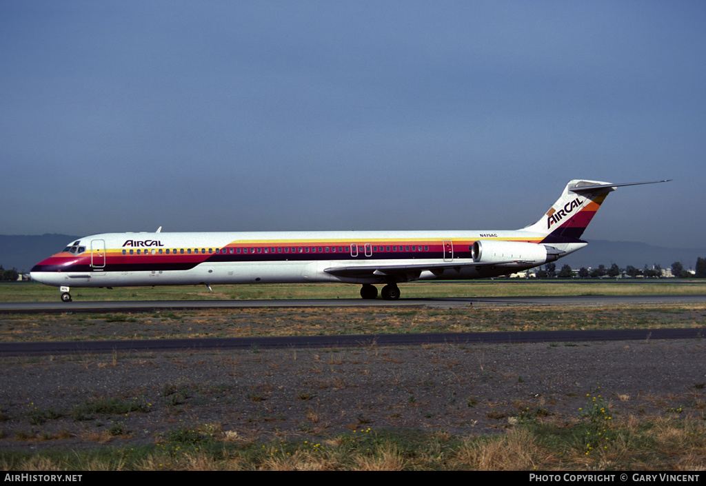 Aircraft Photo of N475AC | McDonnell Douglas MD-81 (DC-9-81) | AirCal | AirHistory.net #333244