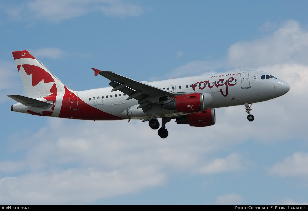 Aircraft Photo of C-GBIJ | Airbus A319-114 | Air Canada Rouge | AirHistory.net #333277