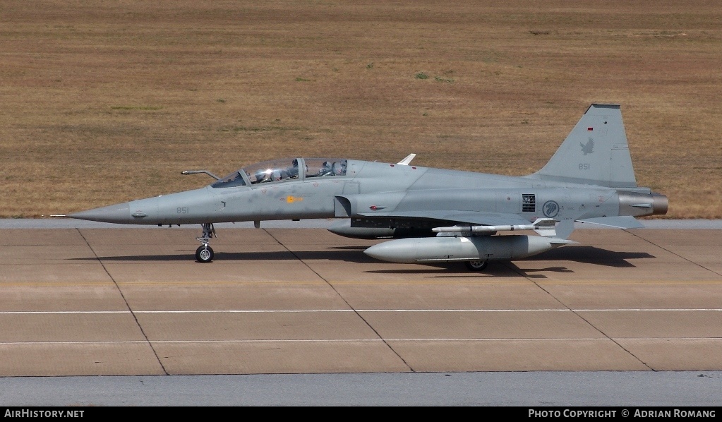 Aircraft Photo of 851 / 77-0360 | Northrop F-5T Tiger II | Singapore - Air Force | AirHistory.net #333310