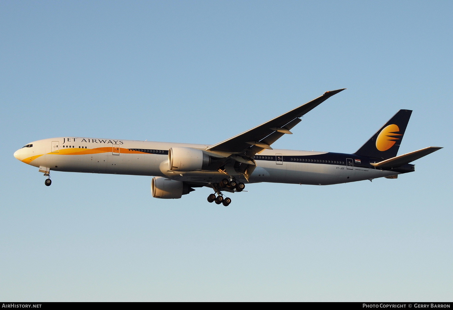 Aircraft Photo of VT-JEE | Boeing 777-35R/ER | Jet Airways | AirHistory.net #333502
