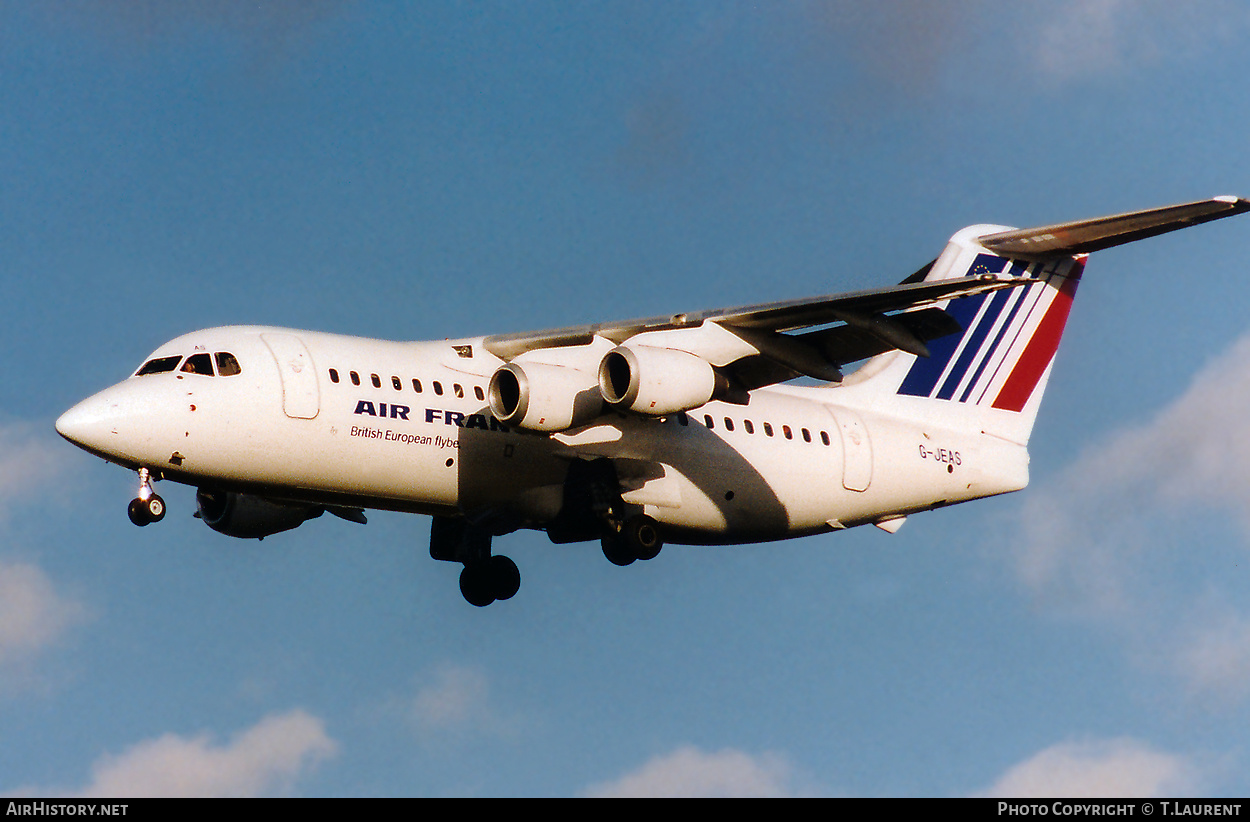 Aircraft Photo of G-JEAS | British Aerospace BAe-146-200 | Air France | AirHistory.net #333536