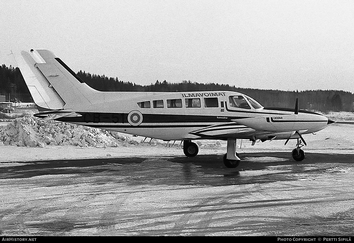 Aircraft Photo of CB-51 | Cessna 402B Businessliner | Finland - Air Force | AirHistory.net #333576