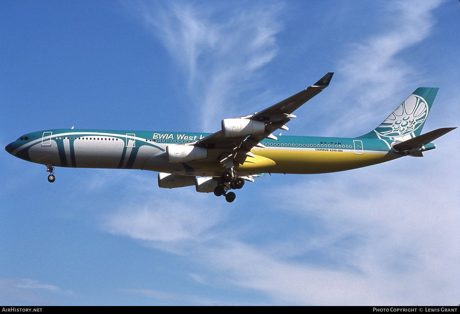 Aircraft Photo of 9Y-TJN | Airbus A340-313 | BWIA West Indies Airways | AirHistory.net #333696