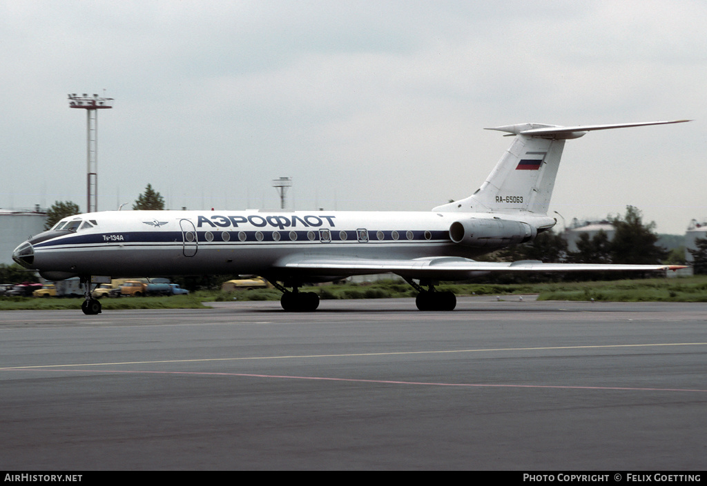 Aircraft Photo of RA-65063 | Tupolev Tu-134A | Aeroflot | AirHistory.net #333838