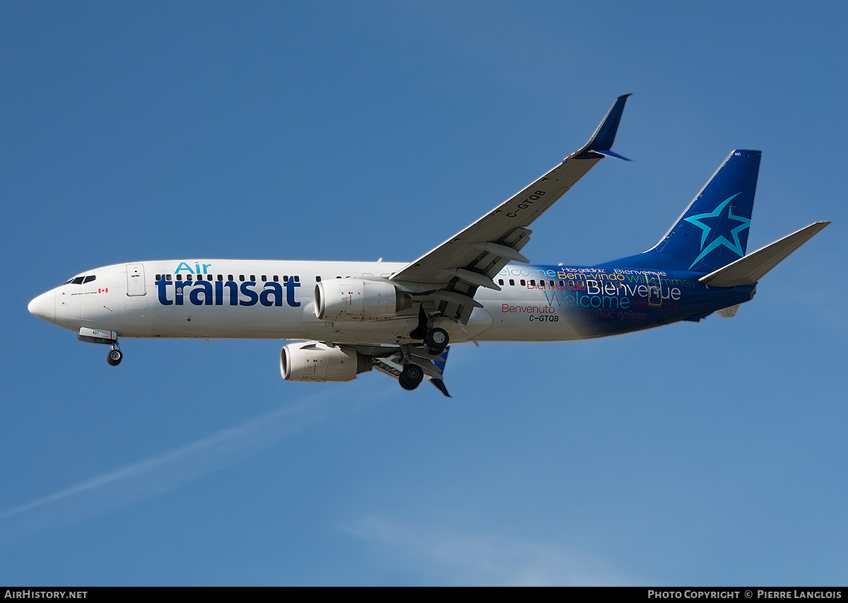 Aircraft Photo of C-GTQB | Boeing 737-8Q8 | Air Transat | AirHistory.net #334016