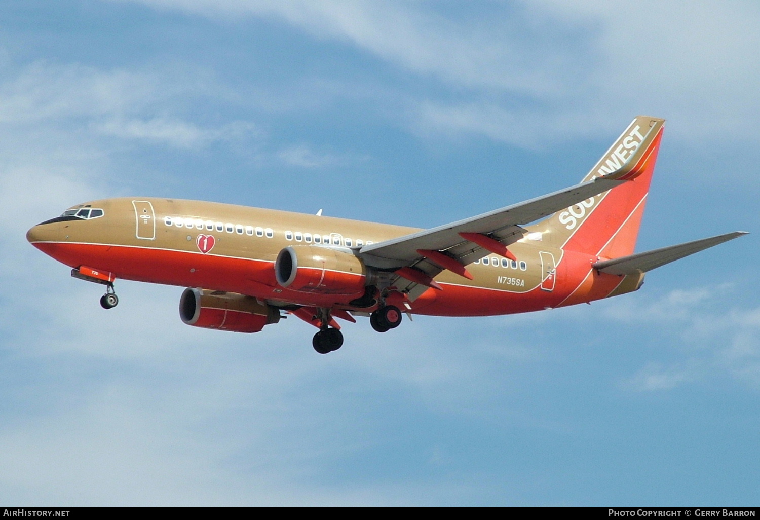 Aircraft Photo of N735SA | Boeing 737-7H4 | Southwest Airlines | AirHistory.net #334019