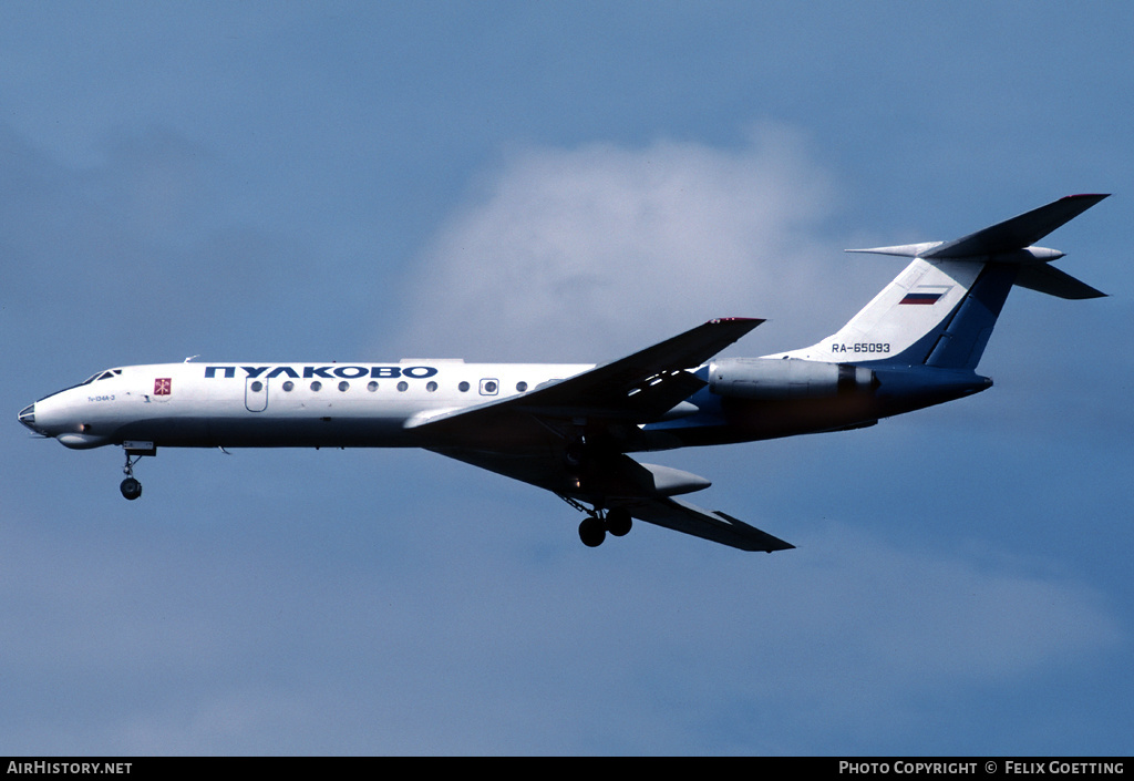 Aircraft Photo of RA-65093 | Tupolev Tu-134A-3 | Pulkovo Airlines | AirHistory.net #334205