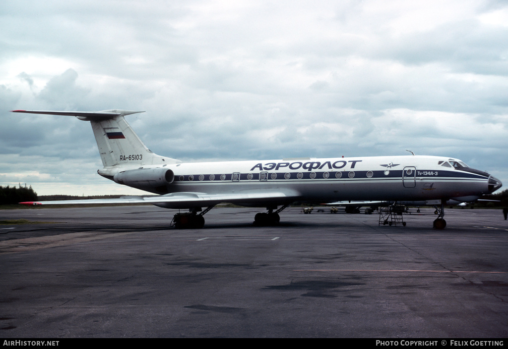 Aircraft Photo of RA-65103 | Tupolev Tu-134A-3 | Aeroflot | AirHistory.net #334213