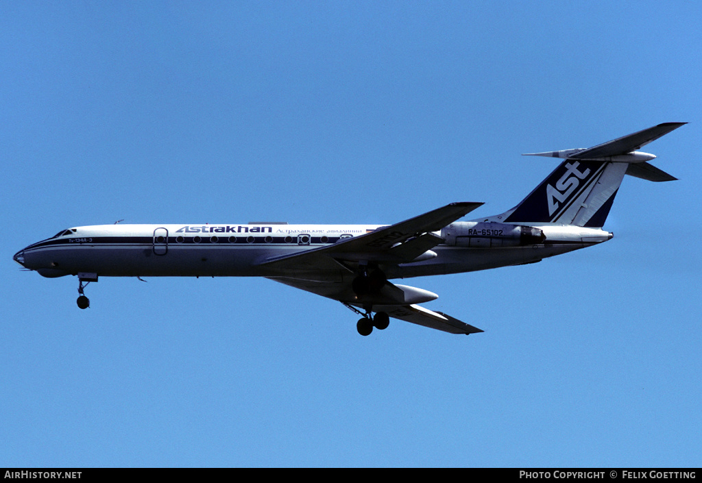 Aircraft Photo of RA-65102 | Tupolev Tu-134A-3 | Astrakhan Airlines | AirHistory.net #334223
