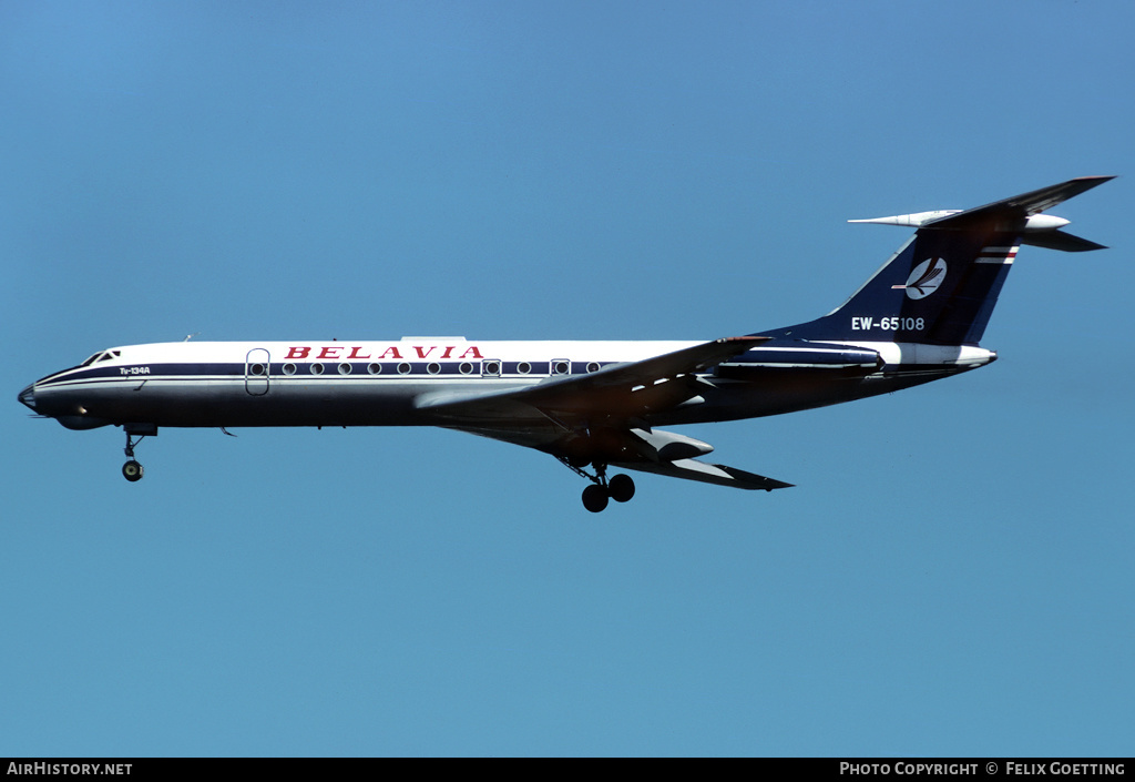 Aircraft Photo of EW-65108 | Tupolev Tu-134A | Belavia | AirHistory.net #334227