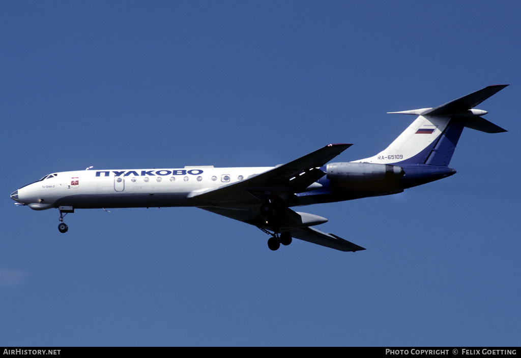 Aircraft Photo of RA-65109 | Tupolev Tu-134A-3 | Pulkovo Airlines | AirHistory.net #334230