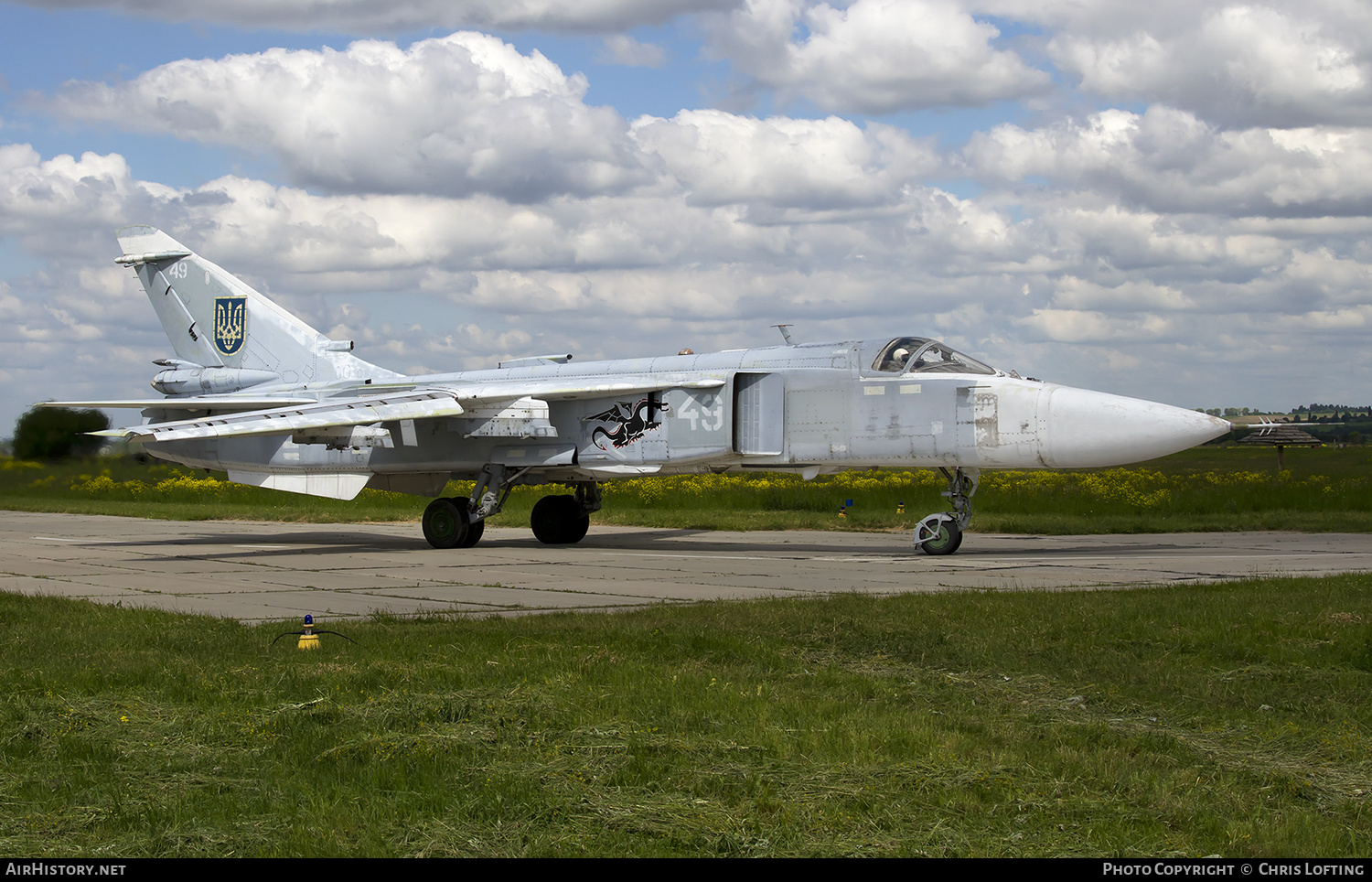 Aircraft Photo of 49 white | Sukhoi Su-24M | Ukraine - Air Force | AirHistory.net #334233