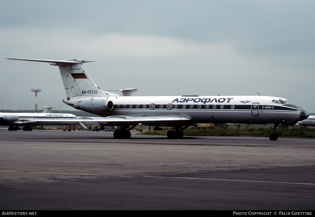 Aircraft Photo of RA-65136 | Tupolev Tu-134A-3 | Aeroflot | AirHistory.net #334267
